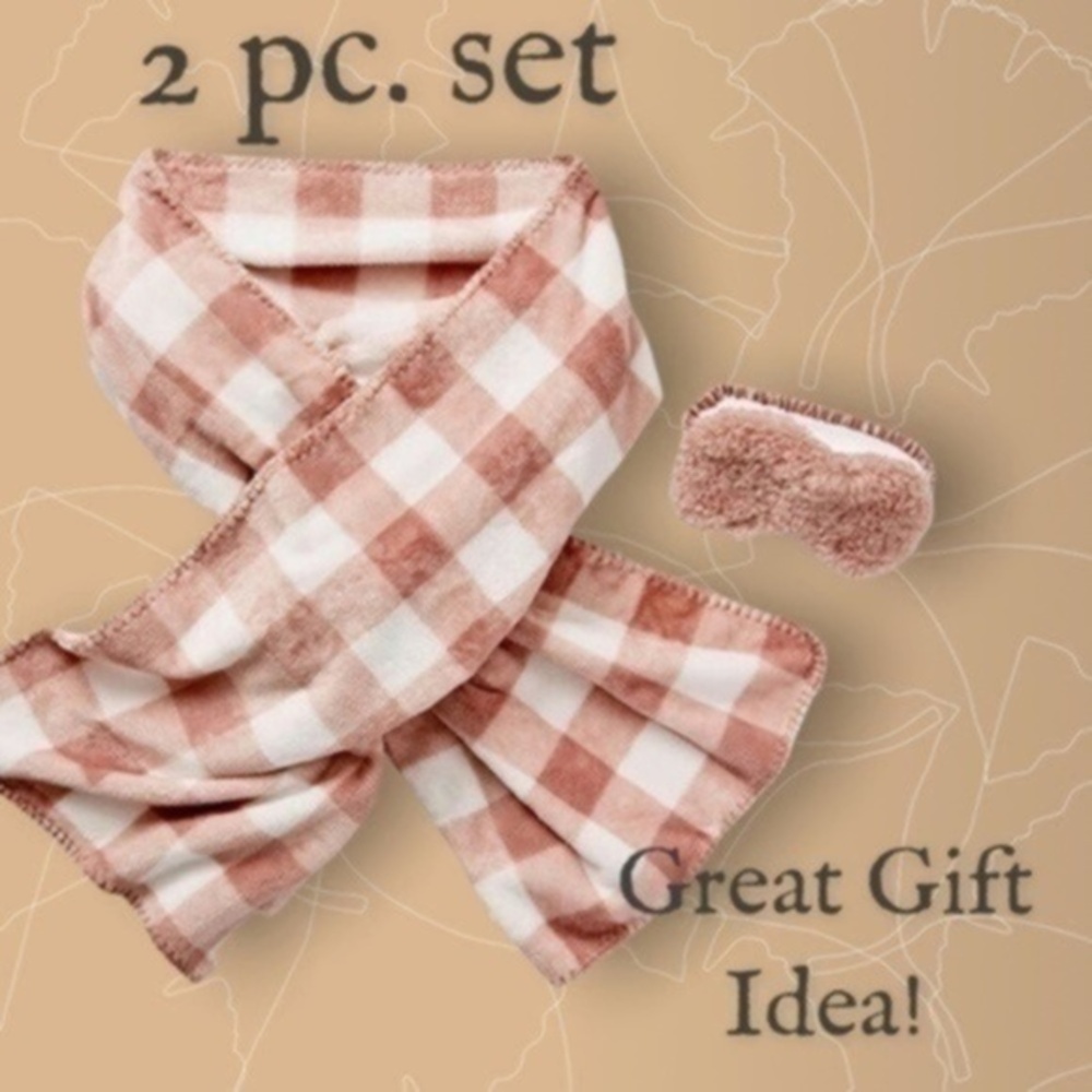 Matching 2-Pc. Neck Wrap & Eyemask Cold Weather SET NWT -GIFT IDEA-
